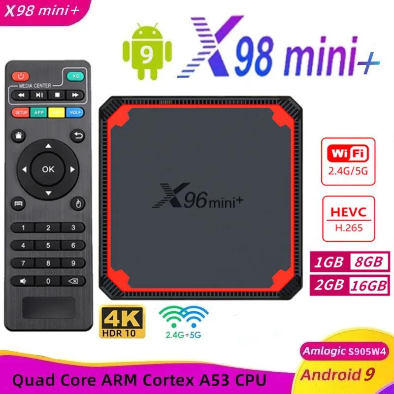 X96 ̴ + ȵ̵ 9.0 Ʈ TV ڽ,  WIIF  ڽ, HD LAN 100M ̵ ÷̾, Amlogic S905W4, 1GB, 8GB, 2GB, 16GB, 2.4G, 5G